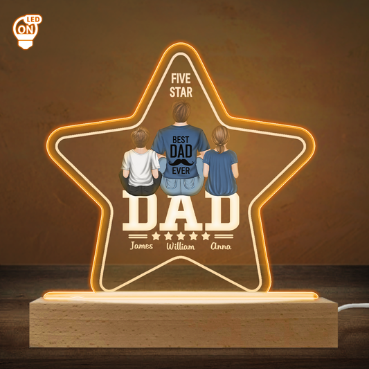 Five Star Dad - Personalized Custom LED Light
