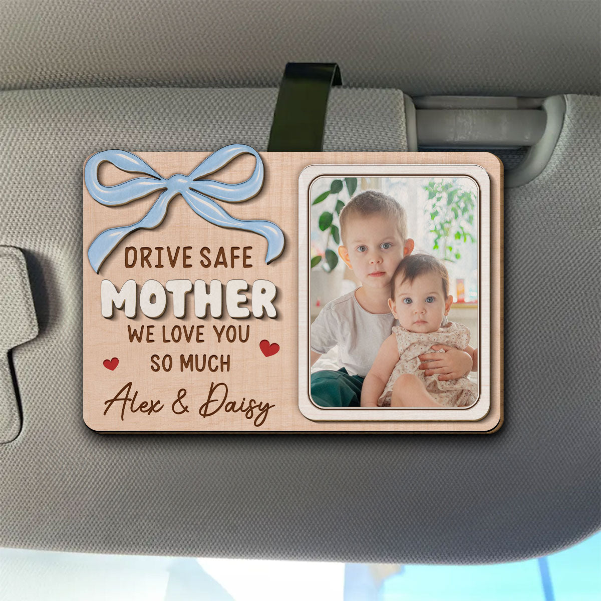 Our Love In A Frame - Personalized Custom Car Visor Clip