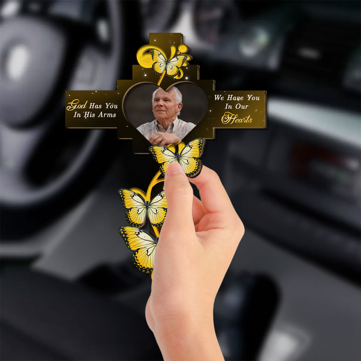 In My Heart Forever - Personalized Custom Car Visor Clip