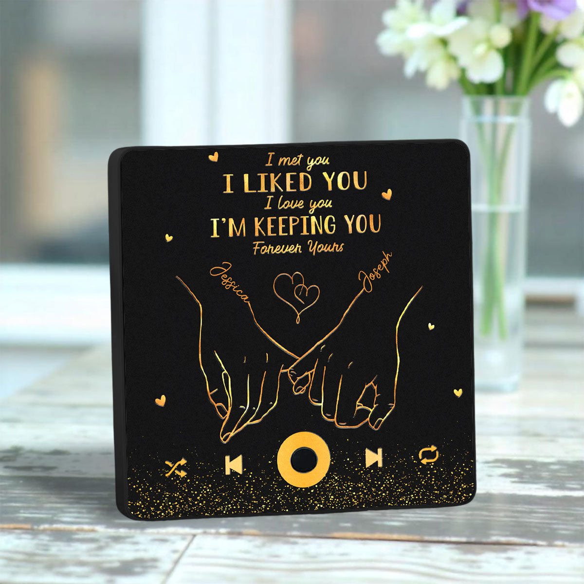 Forever Yours - Personalized Custom Music Fridge Magnet