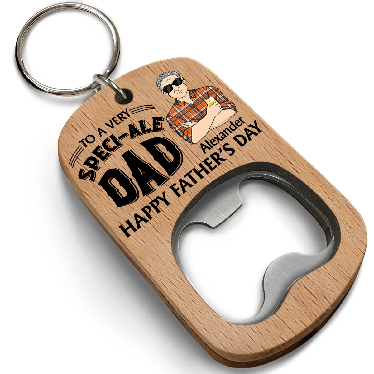 To A Very Speciale Dad - Personalized Custom Bottle Opener Keychain