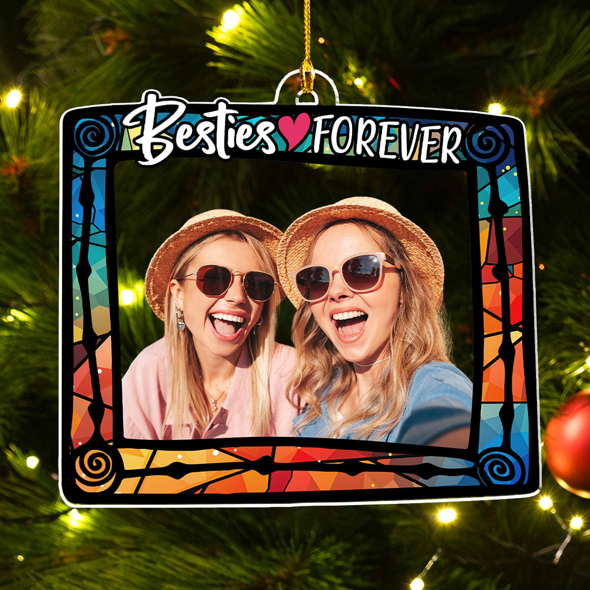 Besties Are Forever Photo - Personalized Custom Acrylic Ornament