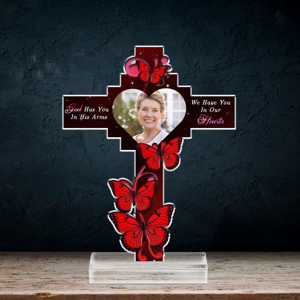 In My Heart Forever -  Personalized Custom Acrylic Plaque With Base