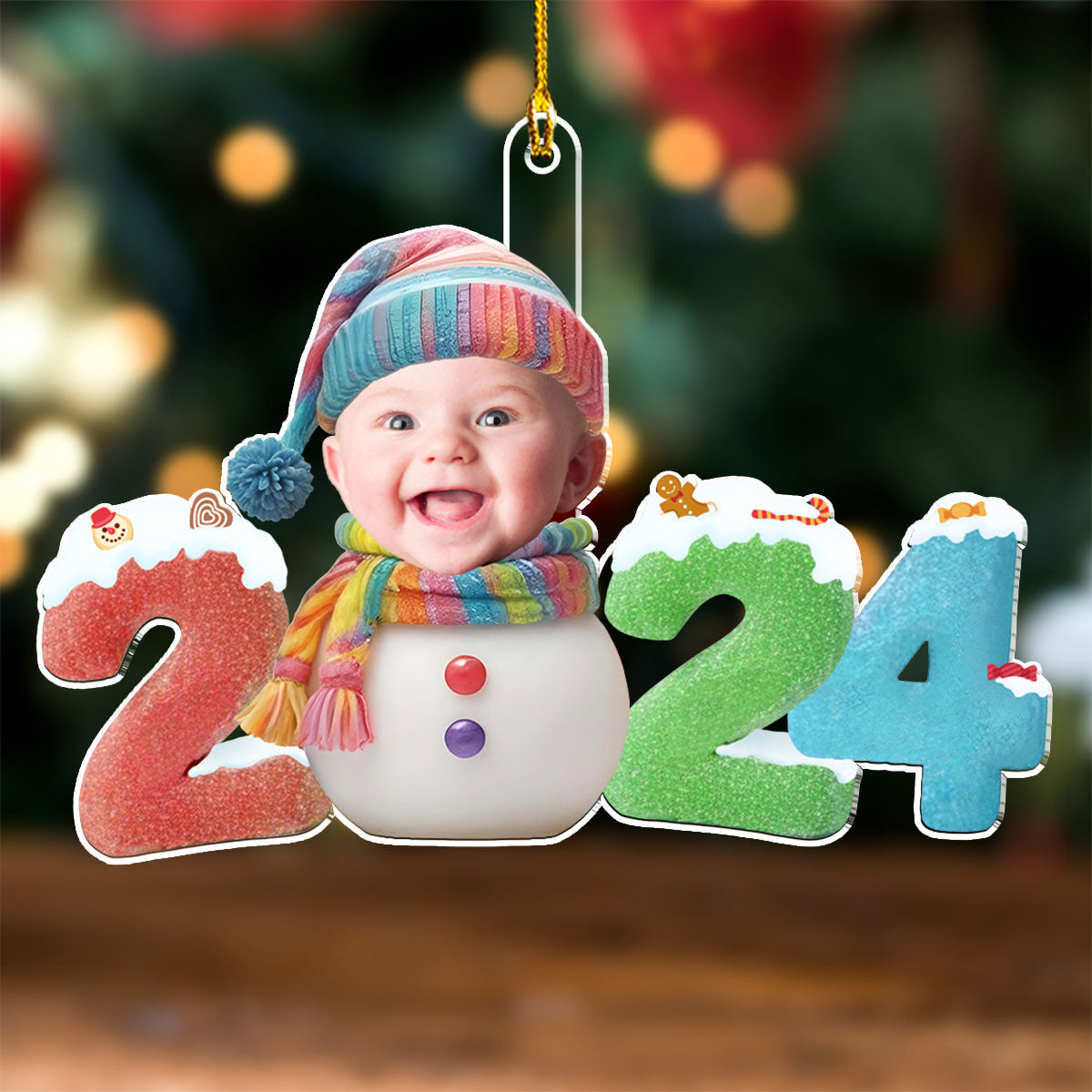 Baby First Christmas 2024 - Personalized Custom Acrylic Ornament