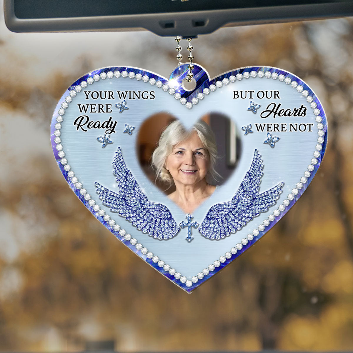I Will Always Carry Mom With Me - Personalized Custom Car Ornament