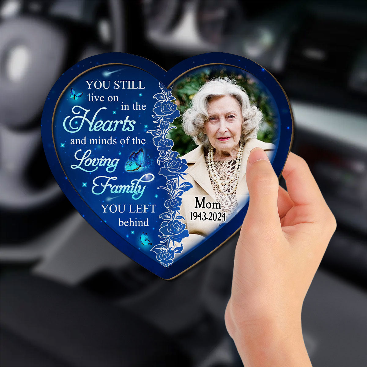 In My Heart - Personalized Custom Car Visor Clip