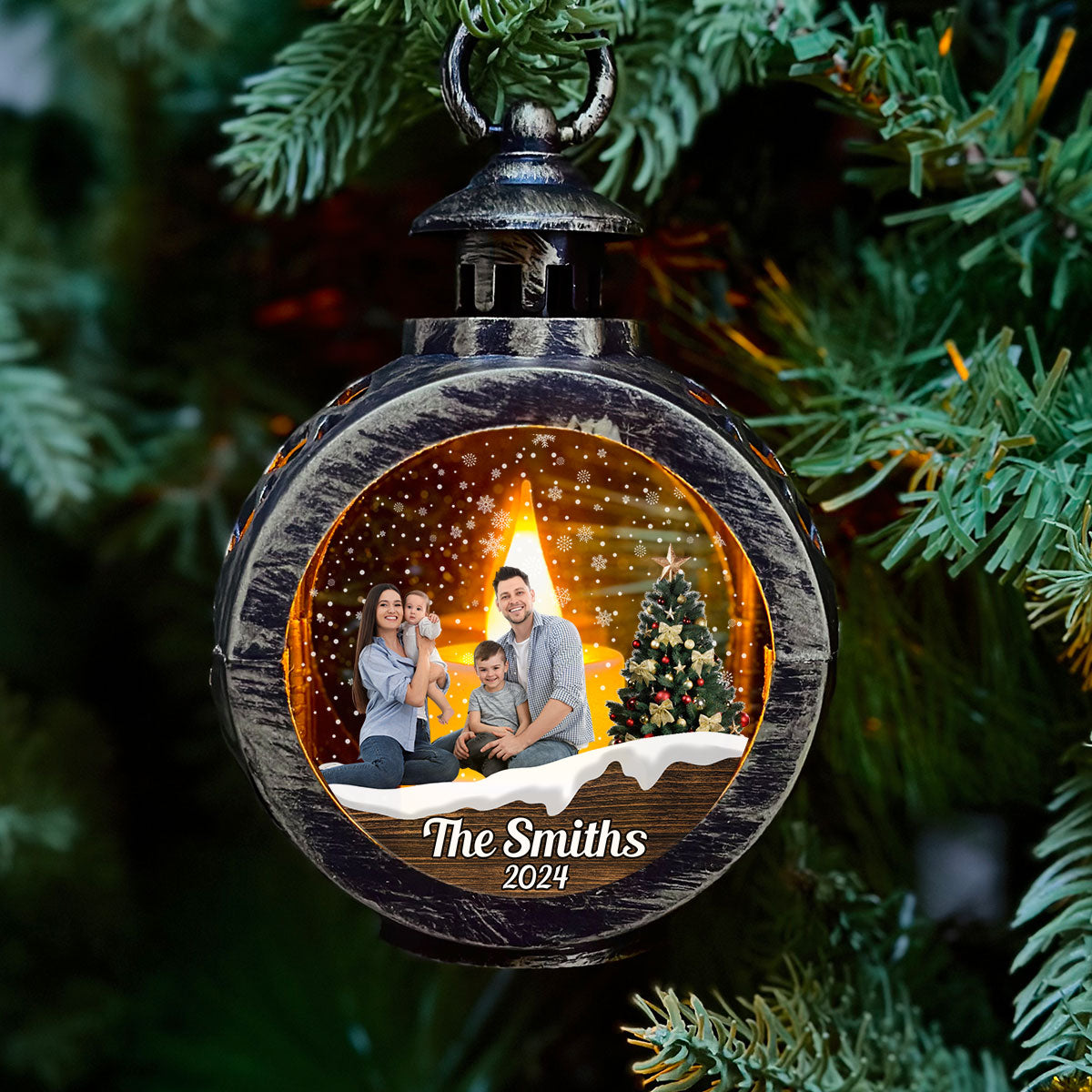 Family Christmas - Personalized Custom Christmas Lantern