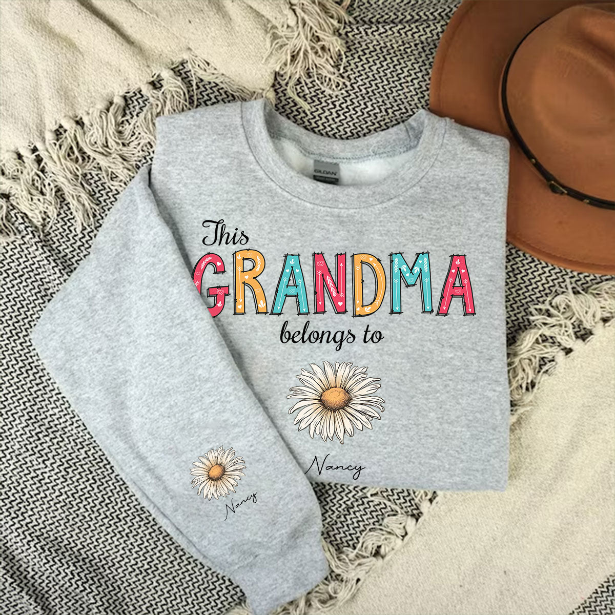 This Grandma Belongs To - Personalized Custom Sweatshirt