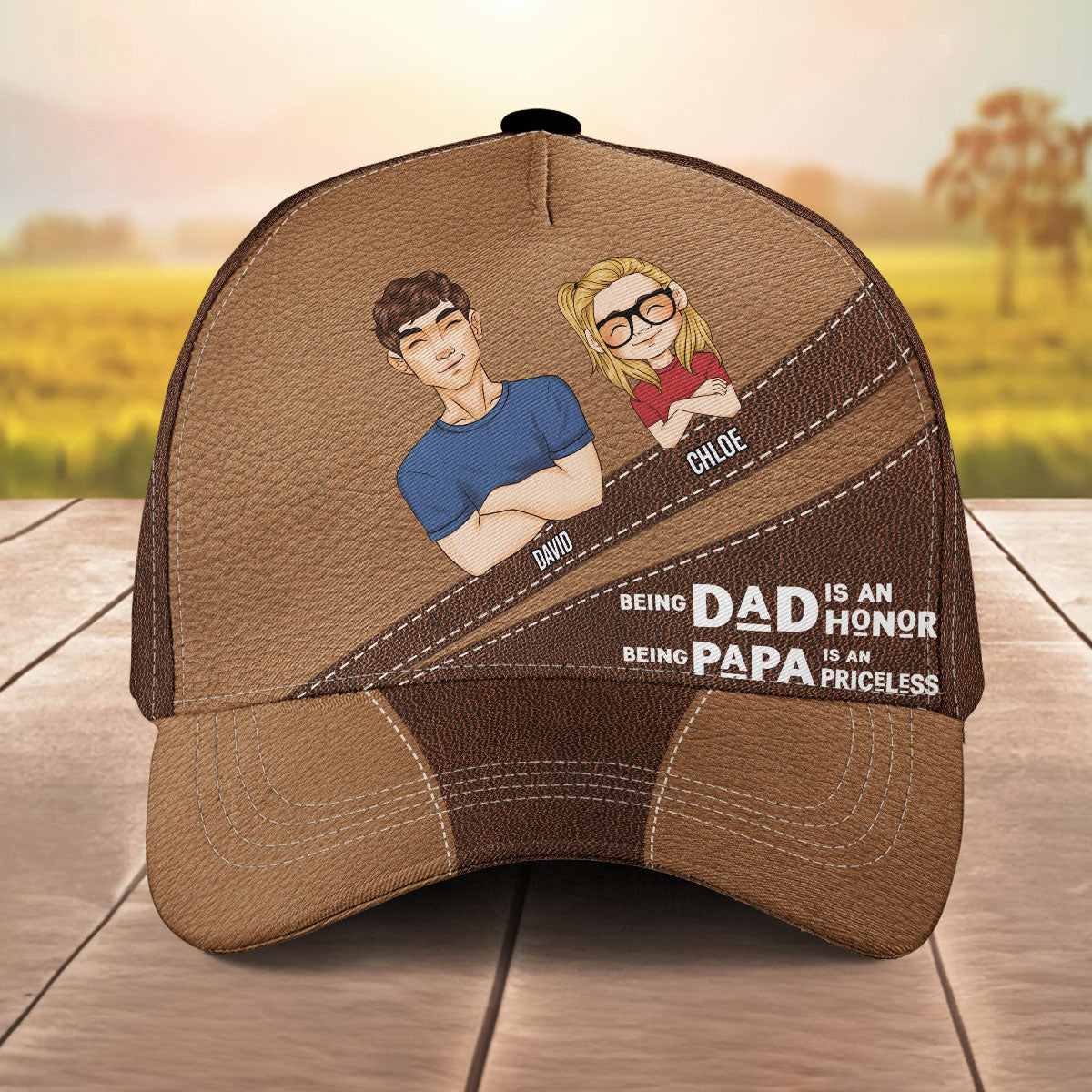 Being Dad Being Papa - Personalized Classic Cap