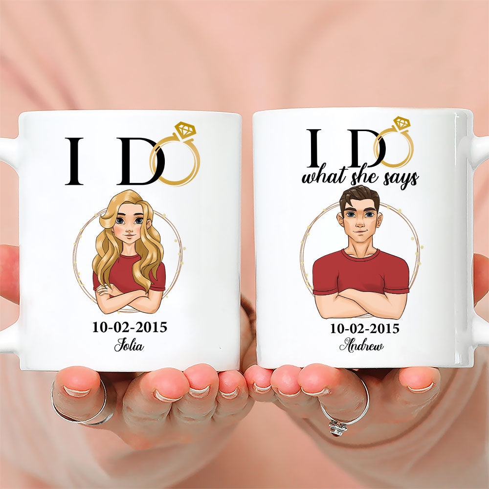 I Do - Personalized Custom Coffee Mug