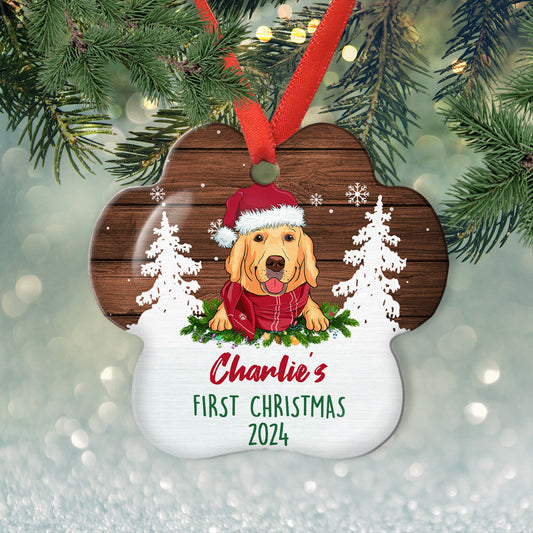 Dog's Christmas - Personalized Custom Aluminum Ornament