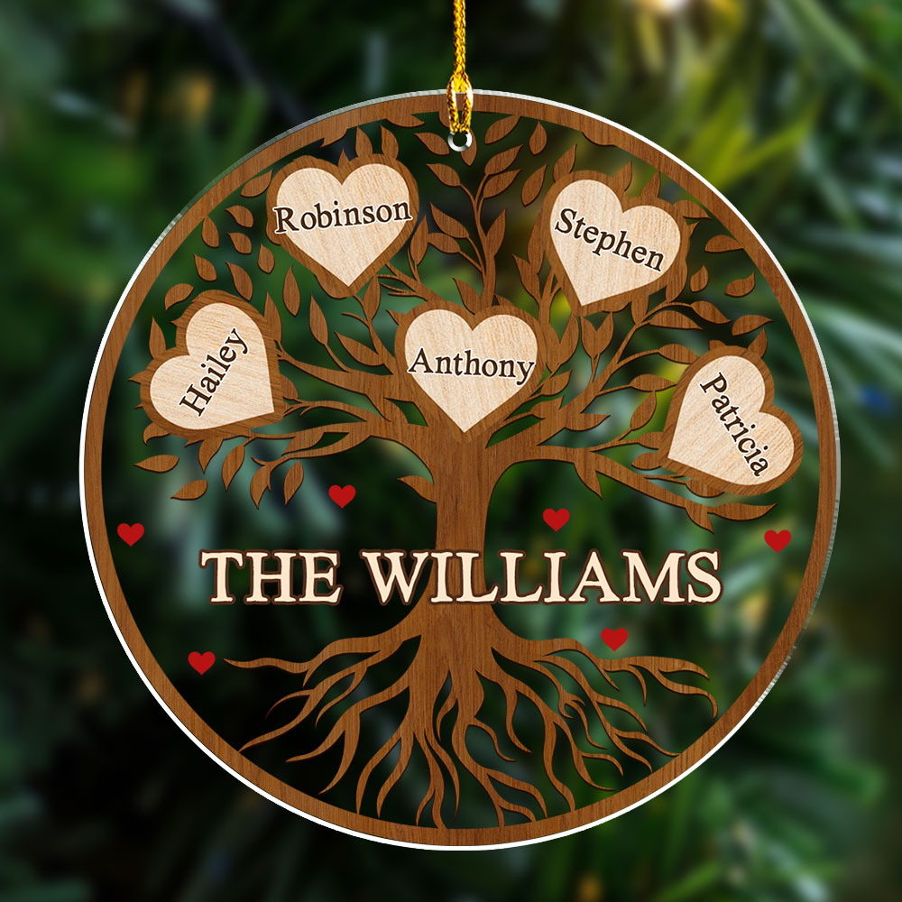 Family Love Tree - Personalized Custom Acrylic Ornament