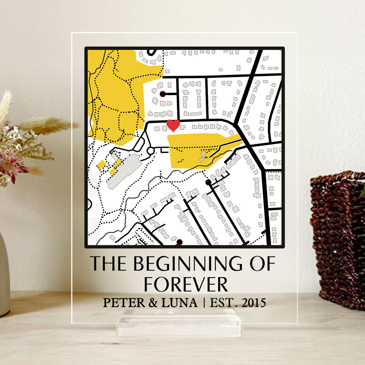 Where It All Began - Personalized Custom Acrylic Plaque With Base
