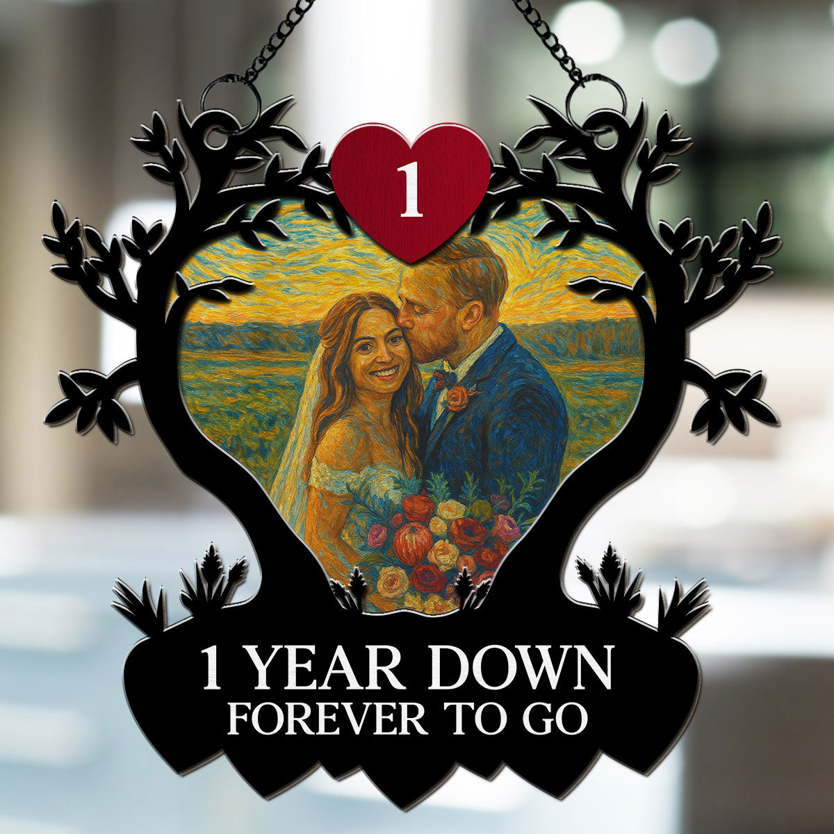 Many Years Down Endless Love  -  Personalized Custom Suncatcher