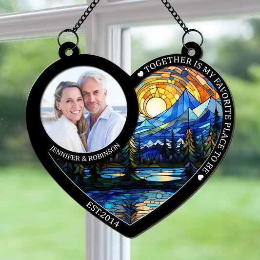 Together We Found Love - Personalized Custom Suncatcher