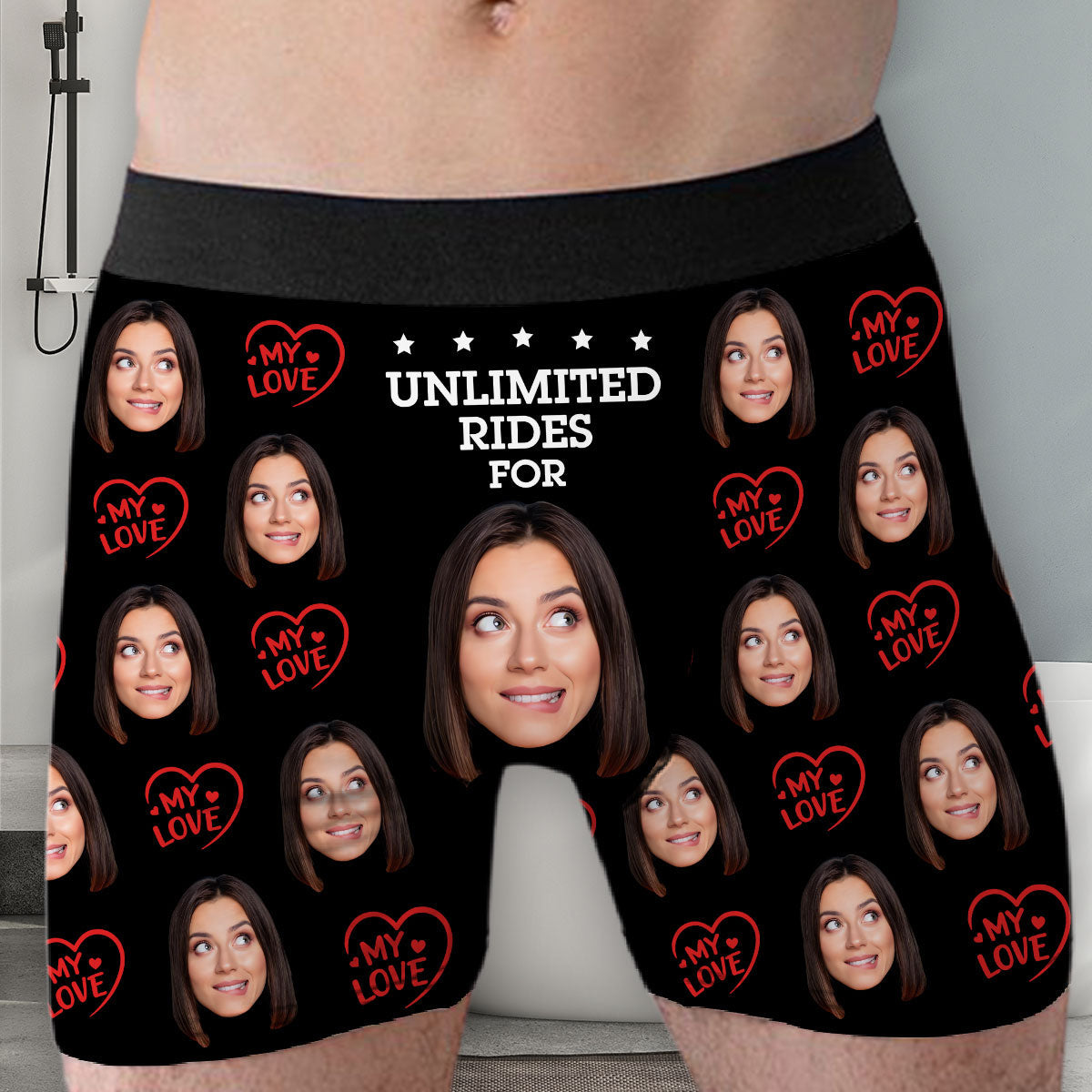 Unlimited Rides - Personalized Photo Men's Boxer Briefs