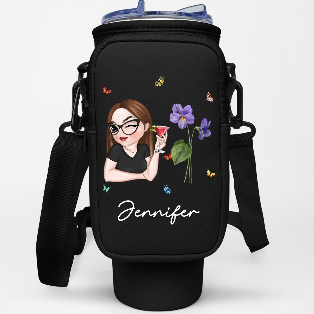Beautiful Bestie - Personalized Custom Water Bottle Carrier Bag