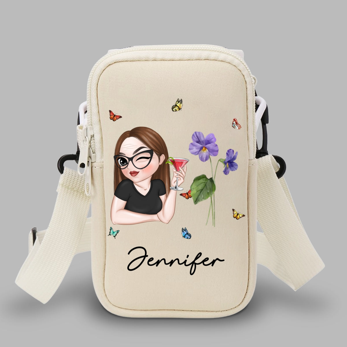 Beautiful Bestie - Personalized Custom Water Bottle Carrier Bag