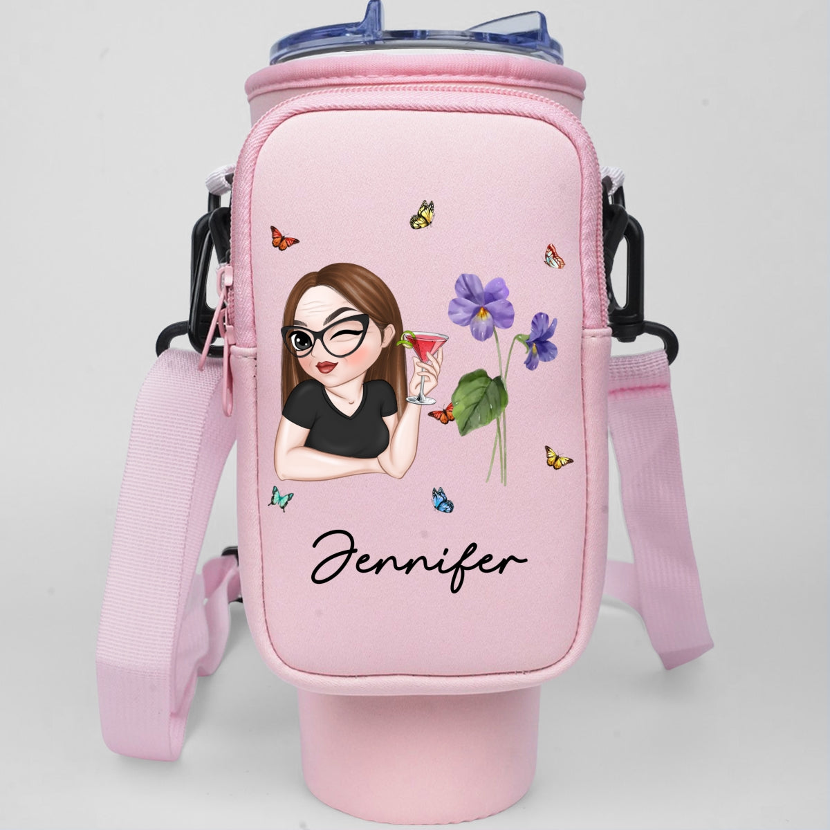Beautiful Bestie - Personalized Custom Water Bottle Carrier Bag