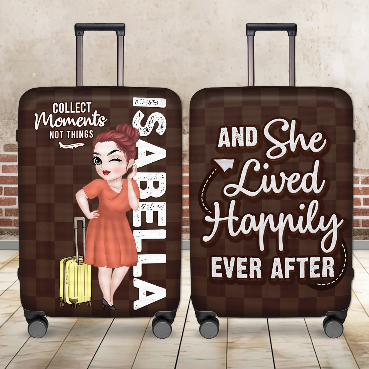 Travel Is My Therapy - Personalized Custom Luggage Cover