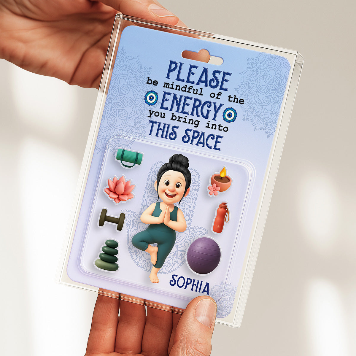 Please Be Mindful Of The Energy - Personalized Custom Acrylic Plaque