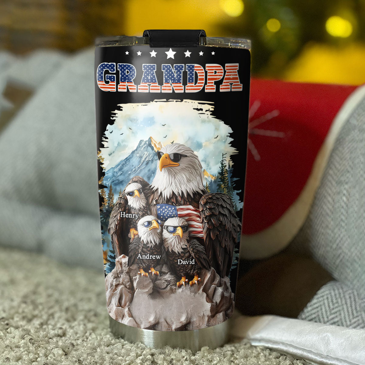 Eagle Papa - Personalized Custom Tumbler