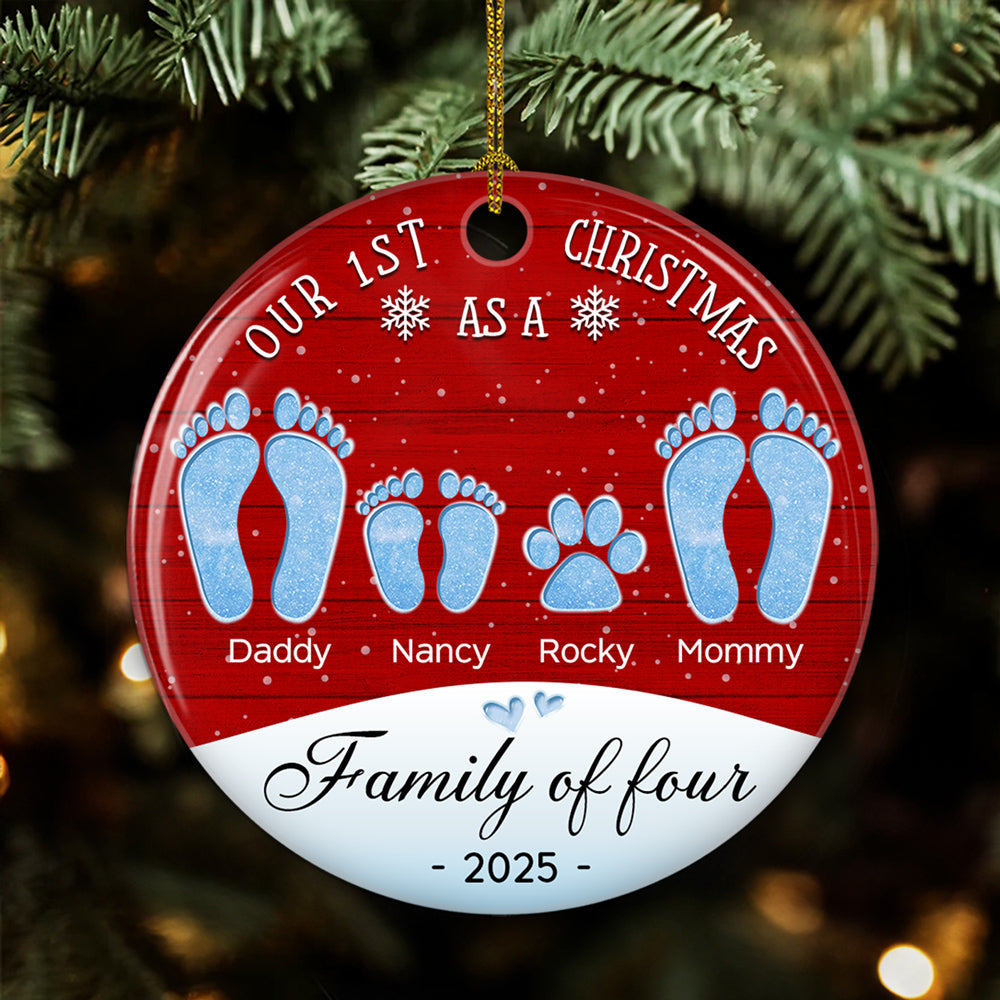 Our First Christmas - Personalized Custom Ceramic Ornament