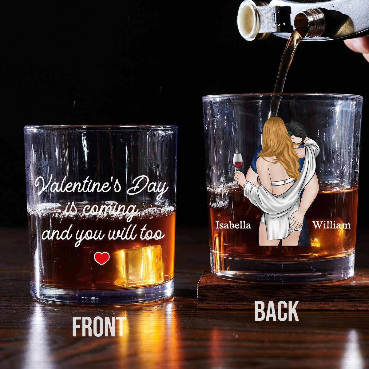Valentines Day Is Coming - Personalized Custom Whiskey Glass