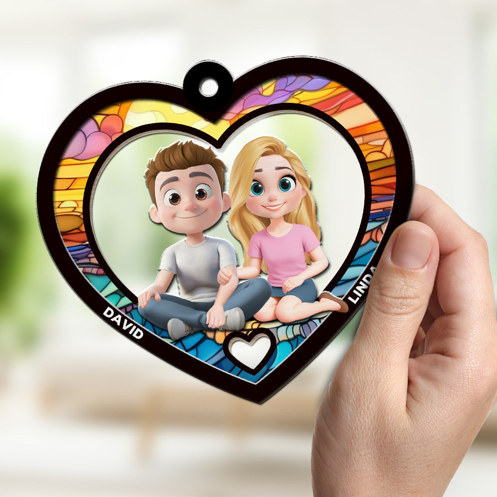 You And Me Always Together - Personalized Custom Suncatcher