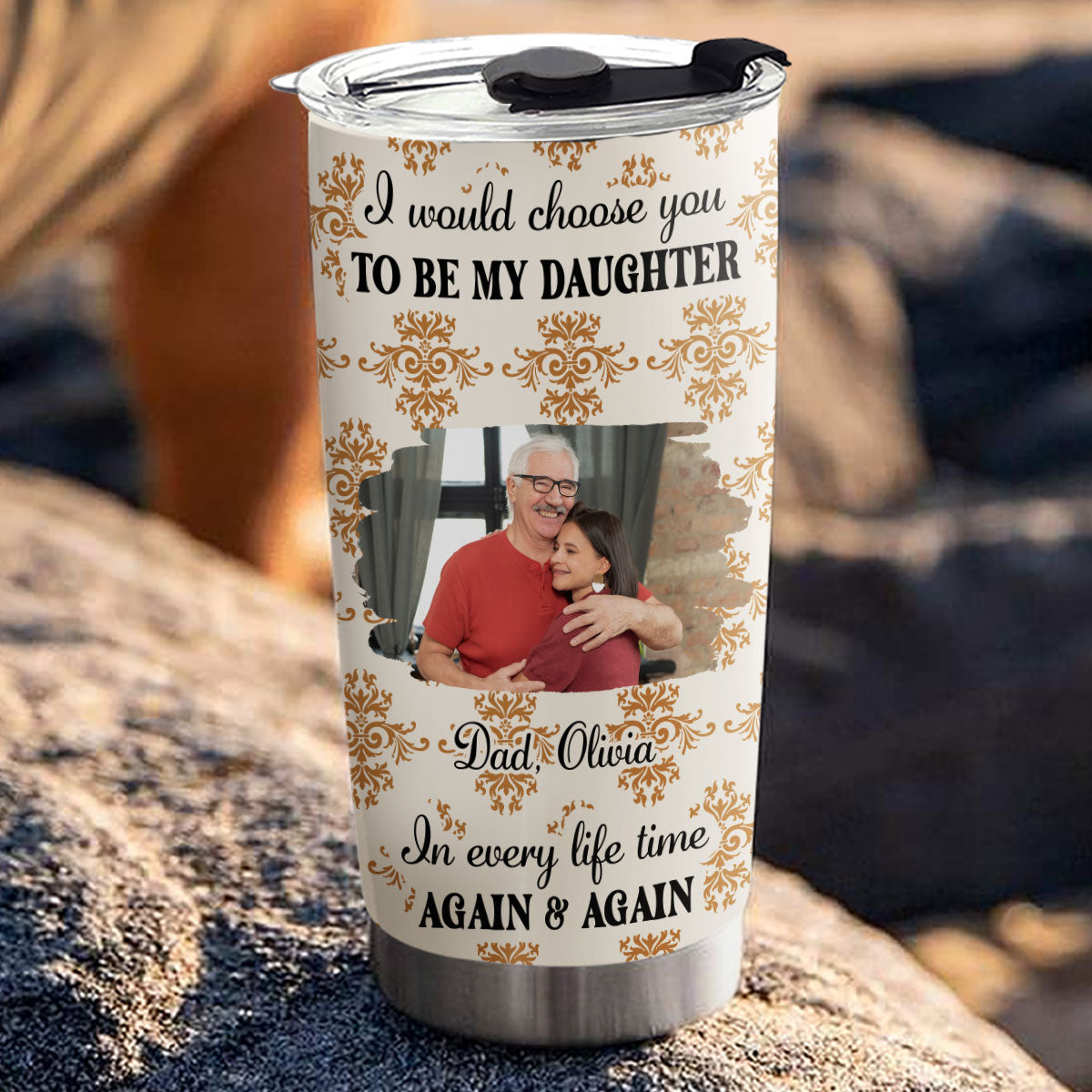 So Proud Of You My Daughter Photo - Personalized Custom Tumbler