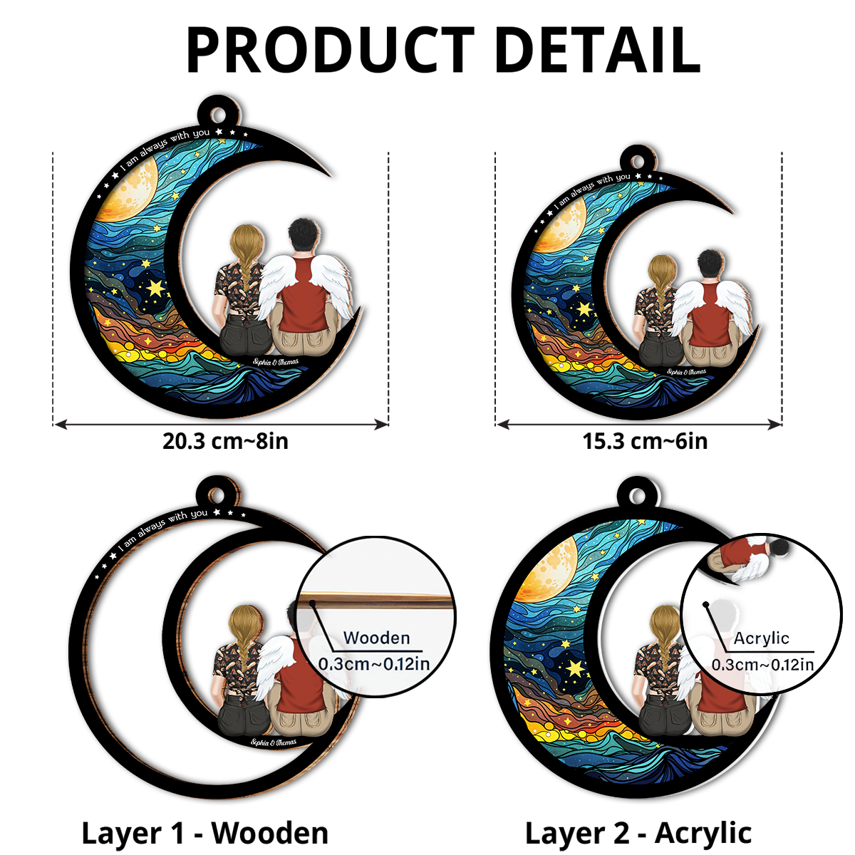 I Am Always With You - Personalized Custom Suncatcher