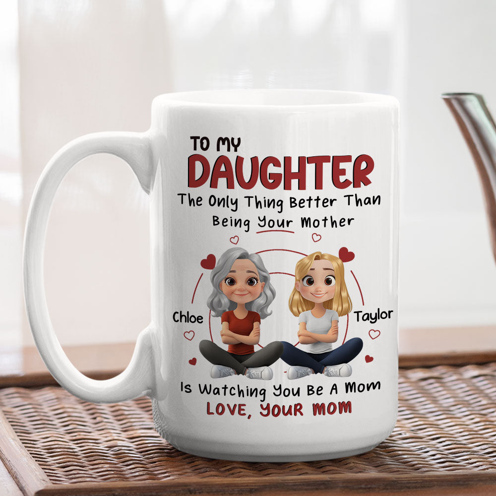 To My Lovely Daughter - Personalized Custom Coffee Mug