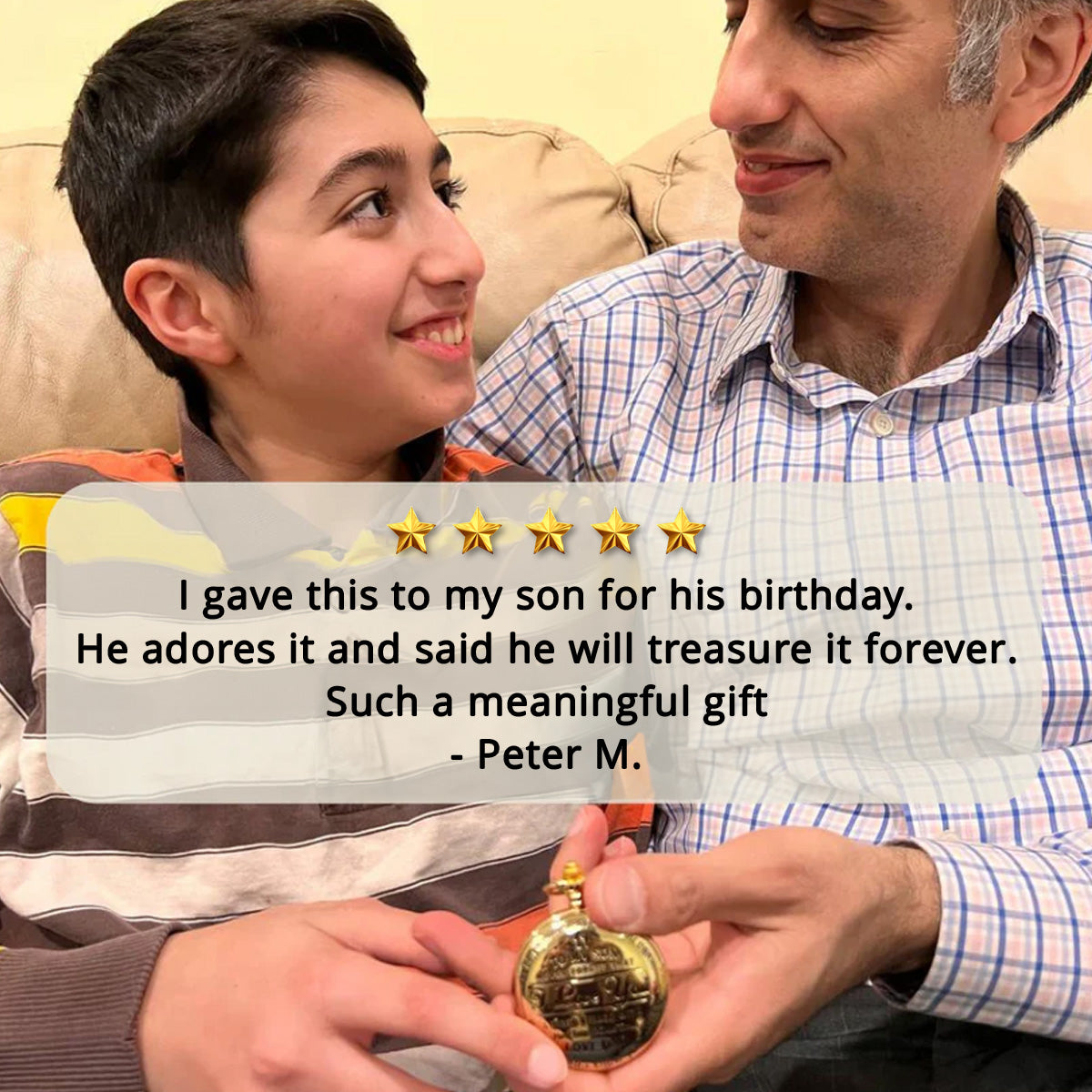 To My Son - I Will Always Be There - Personalized Custom Pocket Watch