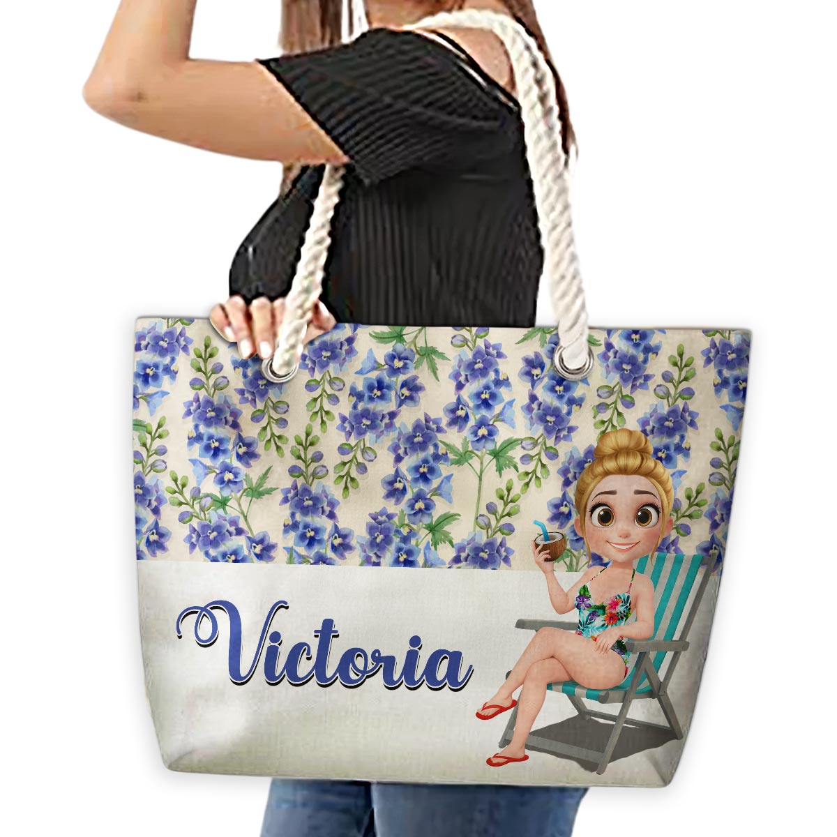 Sassy Summer Vibes - Personalized Custom Beach Bag