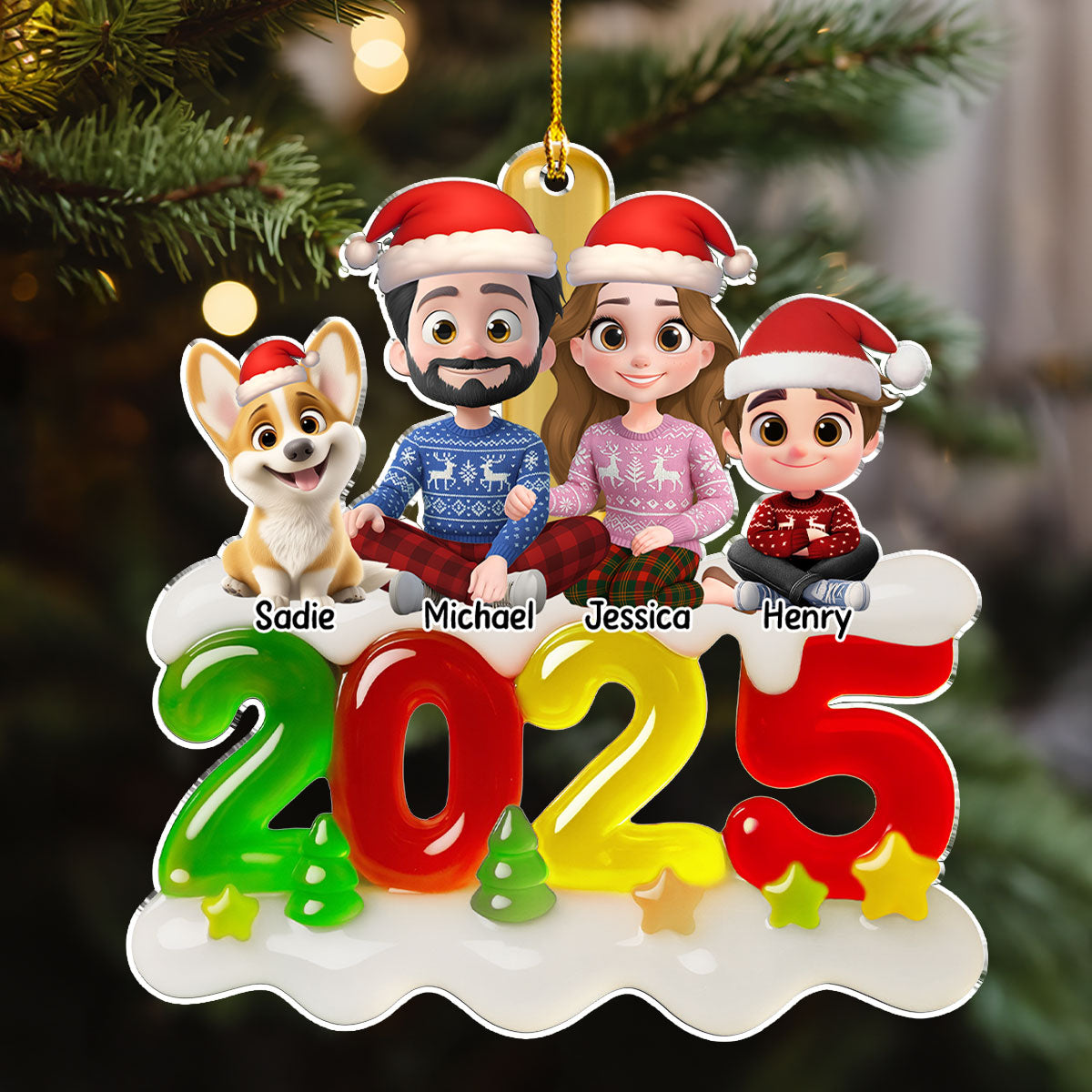 Family Jelly - Personalized Custom Acrylic Ornament