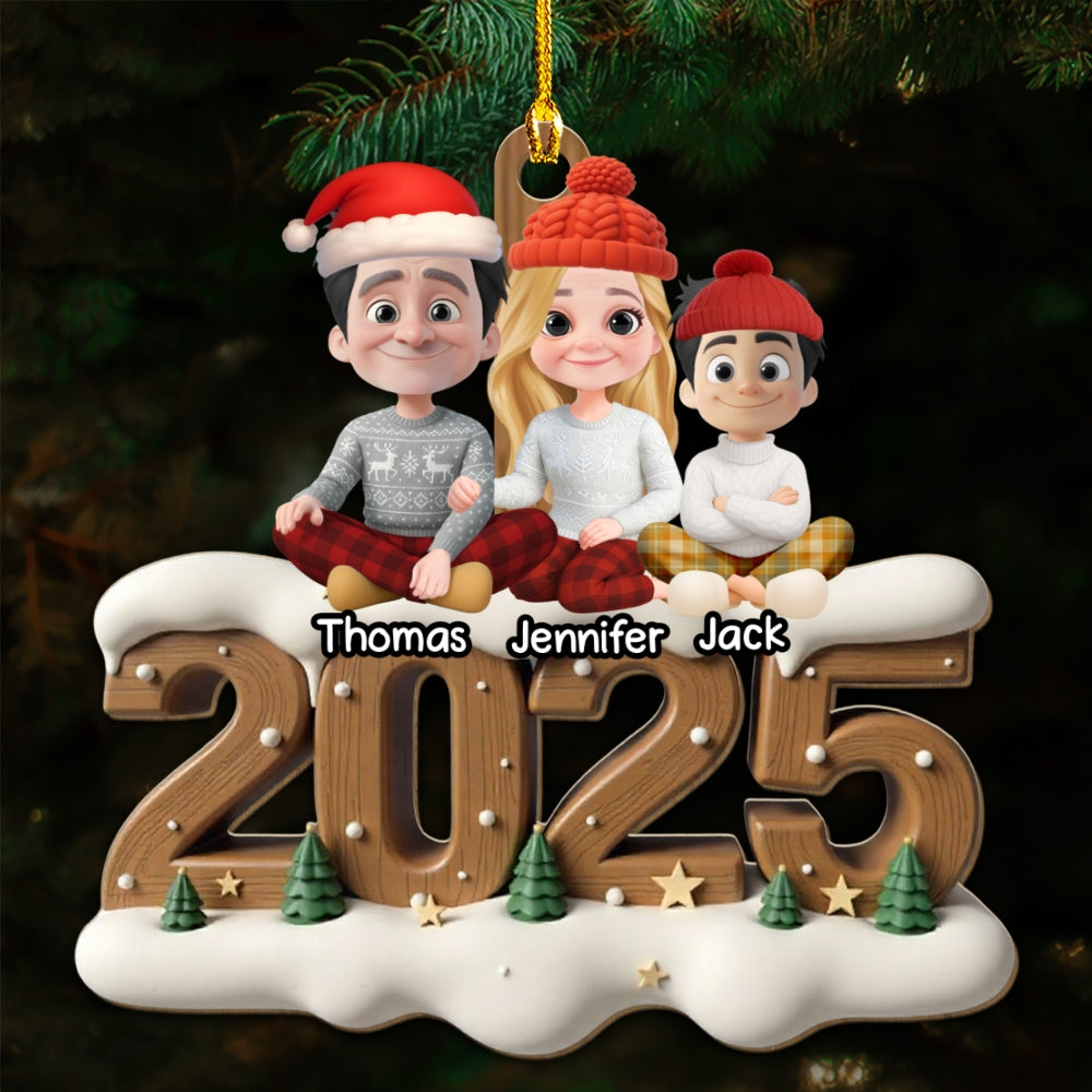 As A Family Onwards Extended Ver - Personalized Custom 3D Effect Wood Ornament