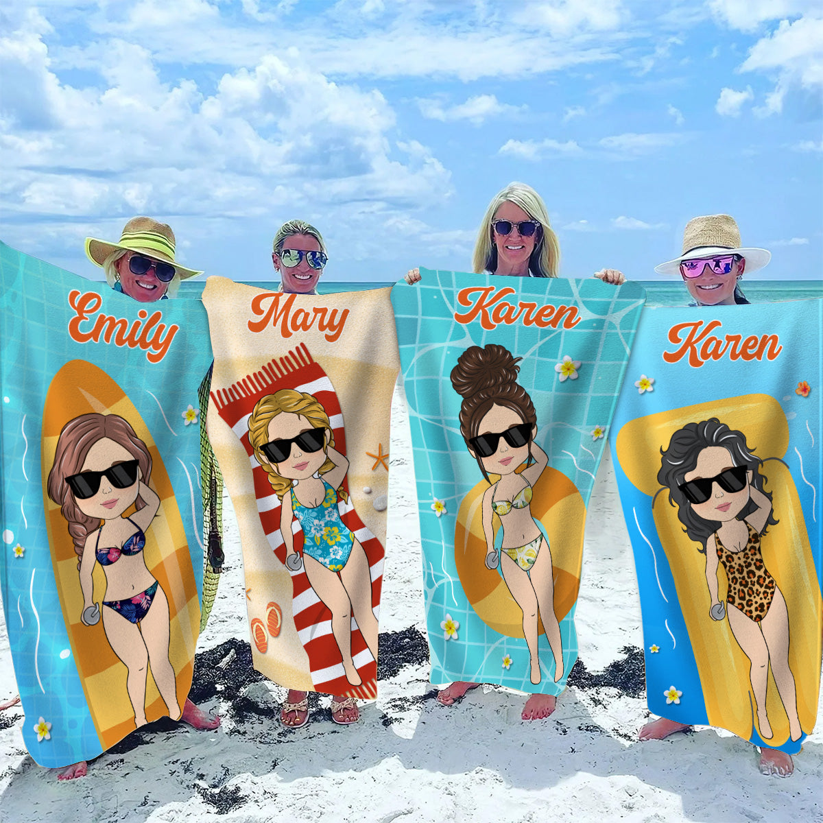 Beach And Summer - Personalized Custom Beach Towel