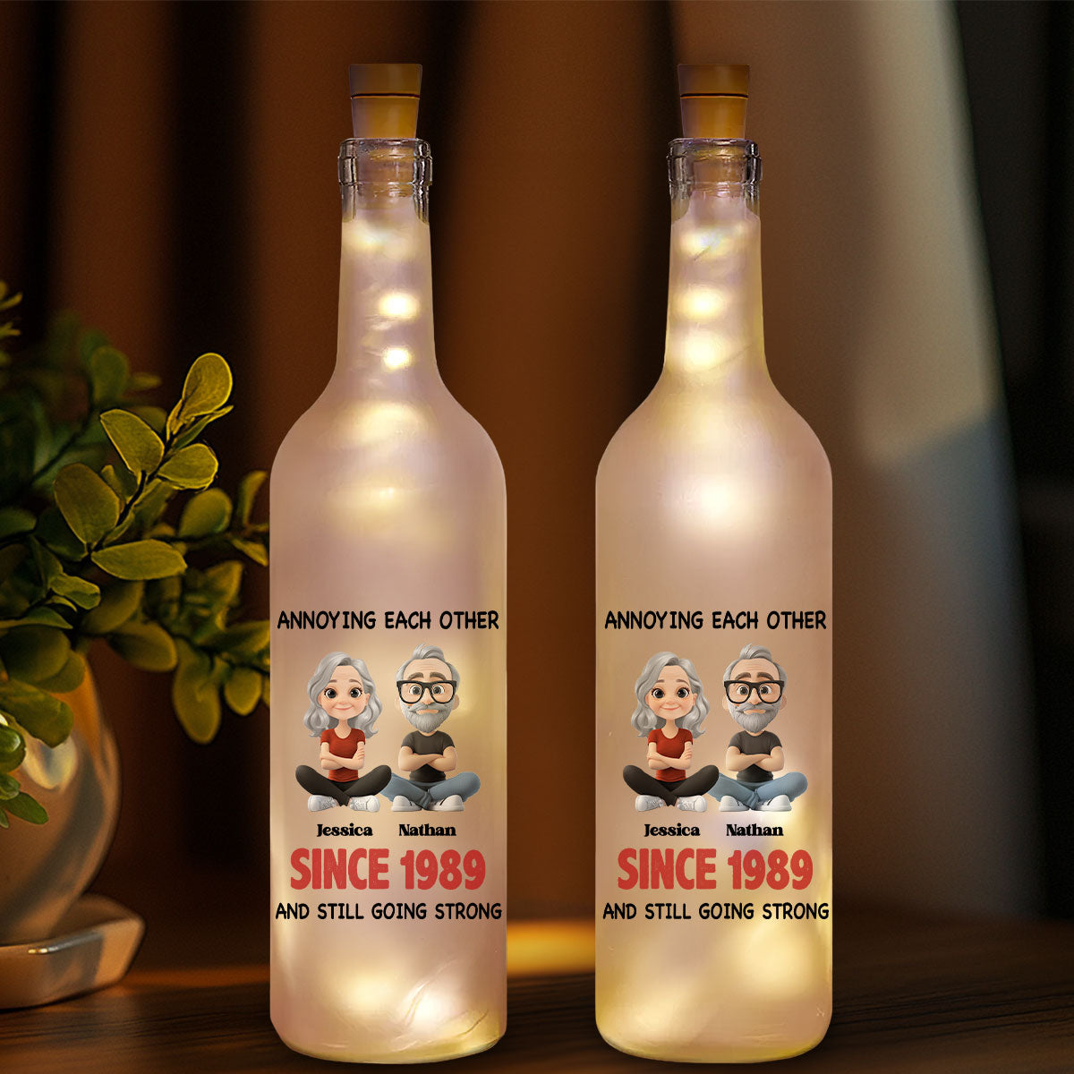 Together Forever - Personalized Custom Bottle Lamp