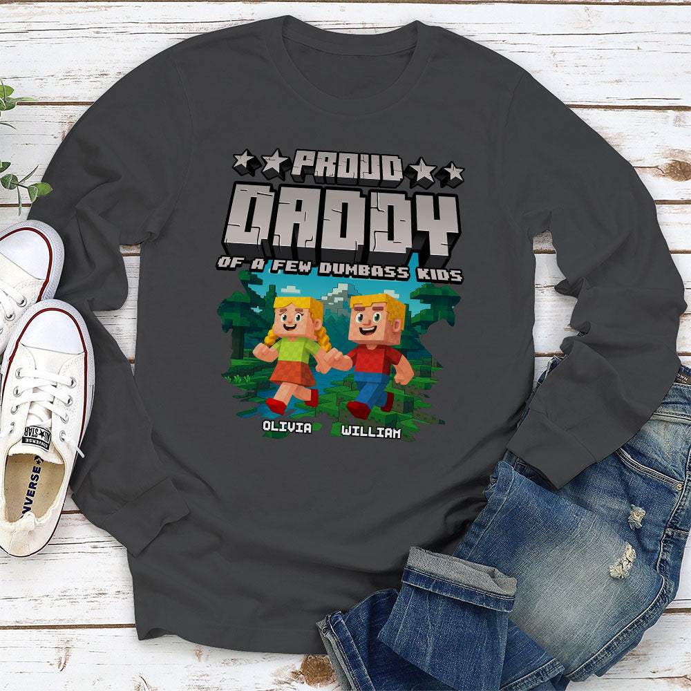 Proud Grandfather Of Few Kids - Personalized Custom Shirt