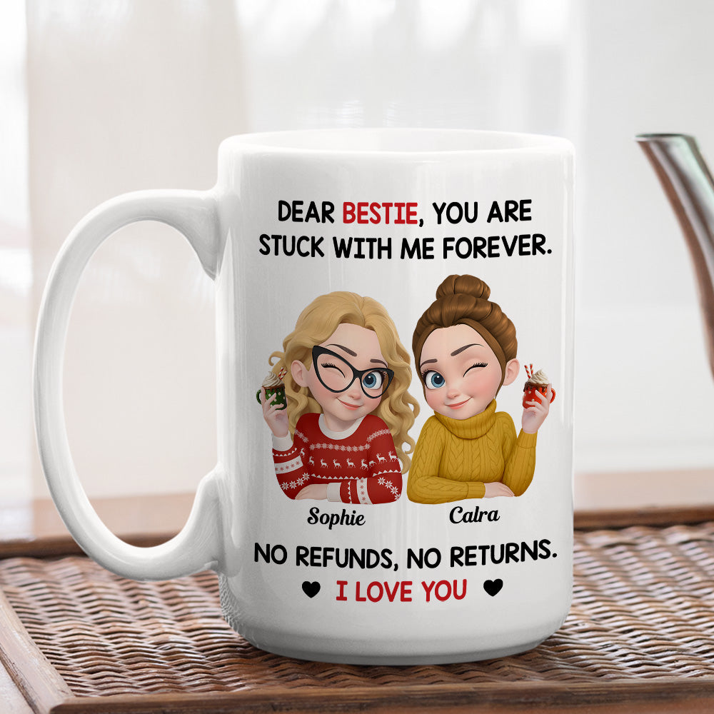 Stuck With My Friend Forever - Personalized Custom Coffee Mug