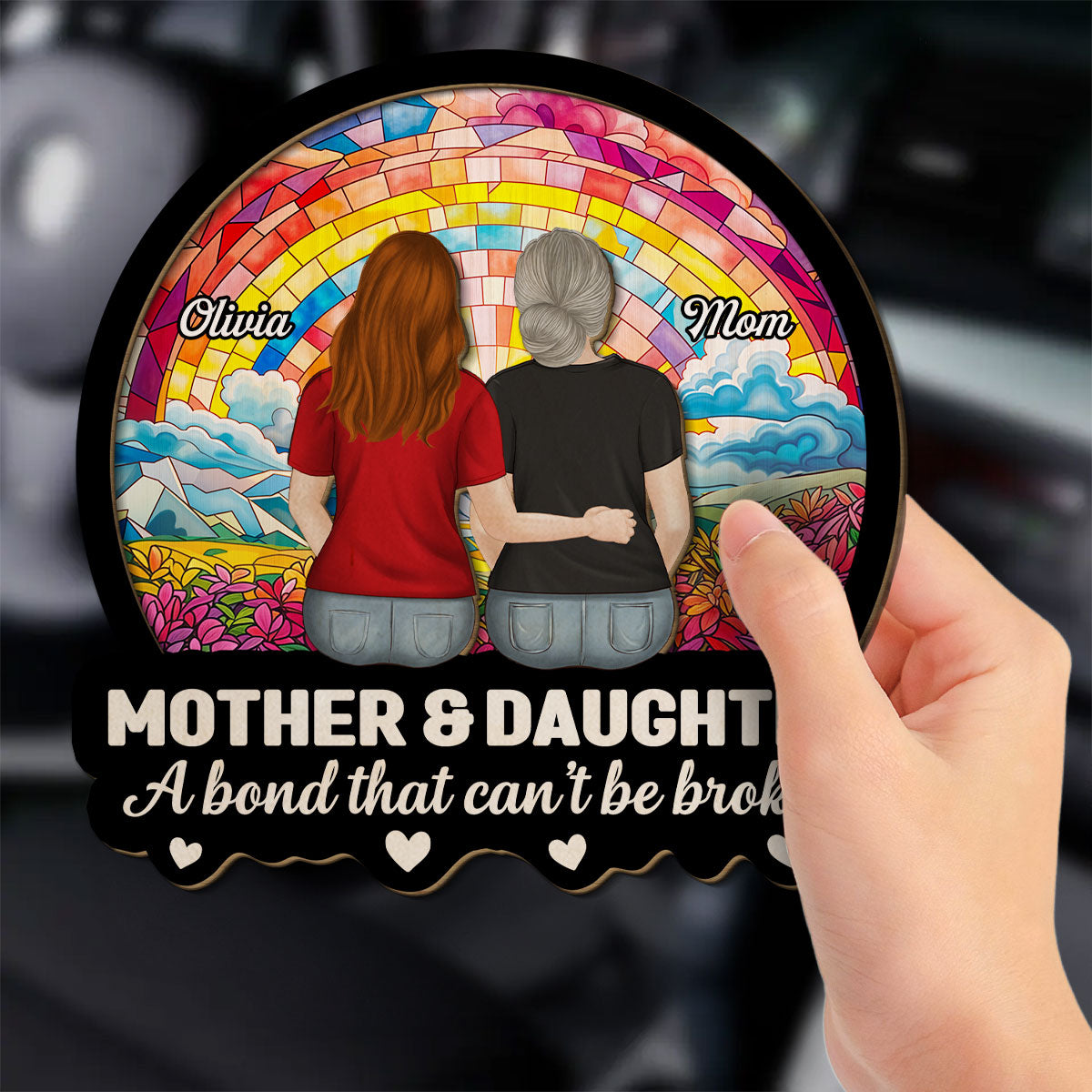 Love Mom - Personalized Custom Car Visor Clip
