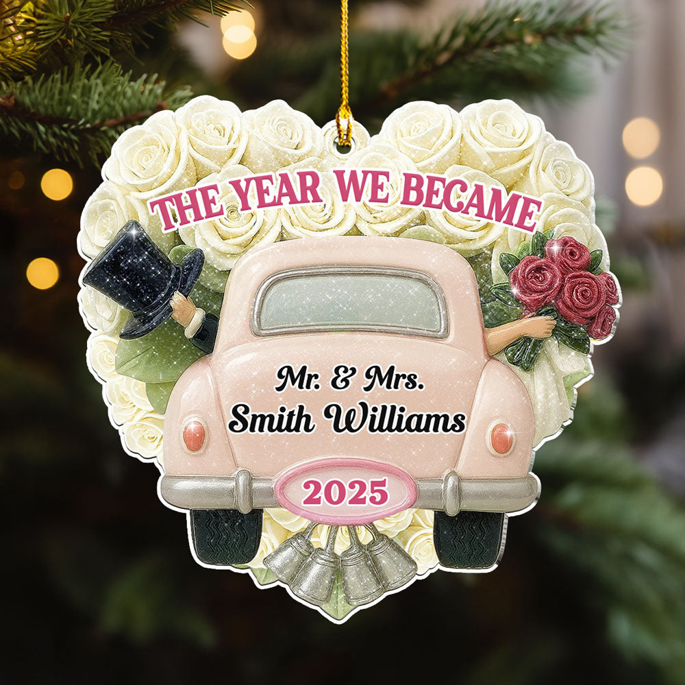 Just Married You - Personalized Custom Acrylic Ornament