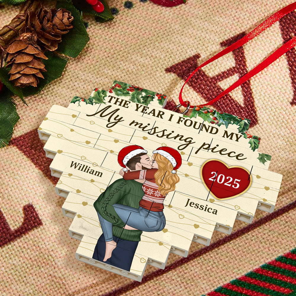 I Found My Missing Piece - Personalized Custom Heart Puzzle Ornament
