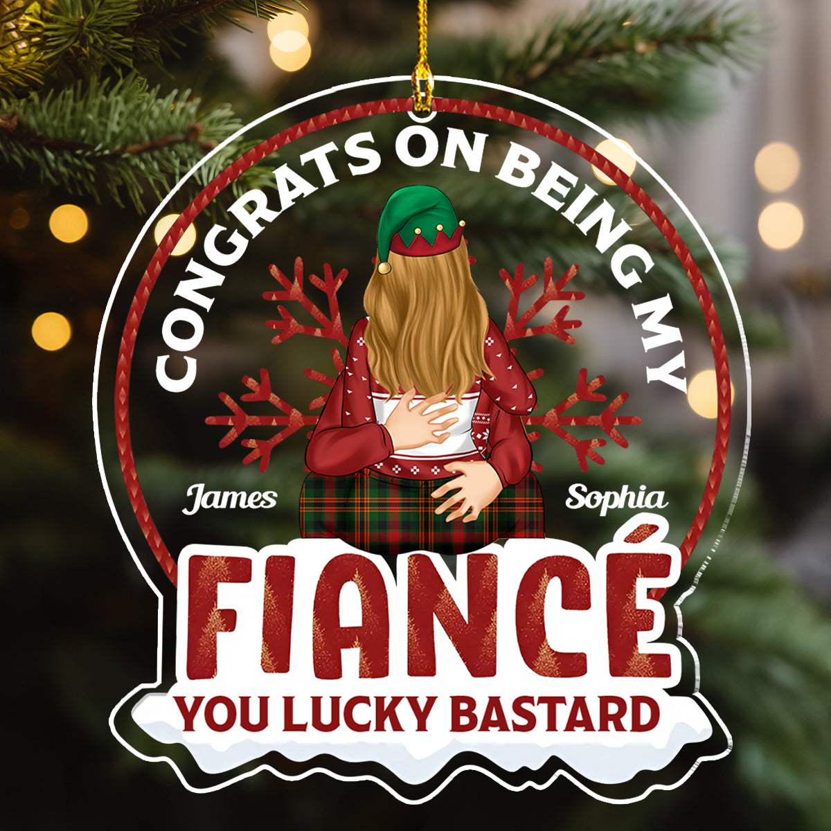 Congrats On Being My Husband - Personalized Custom Acrylic Ornament