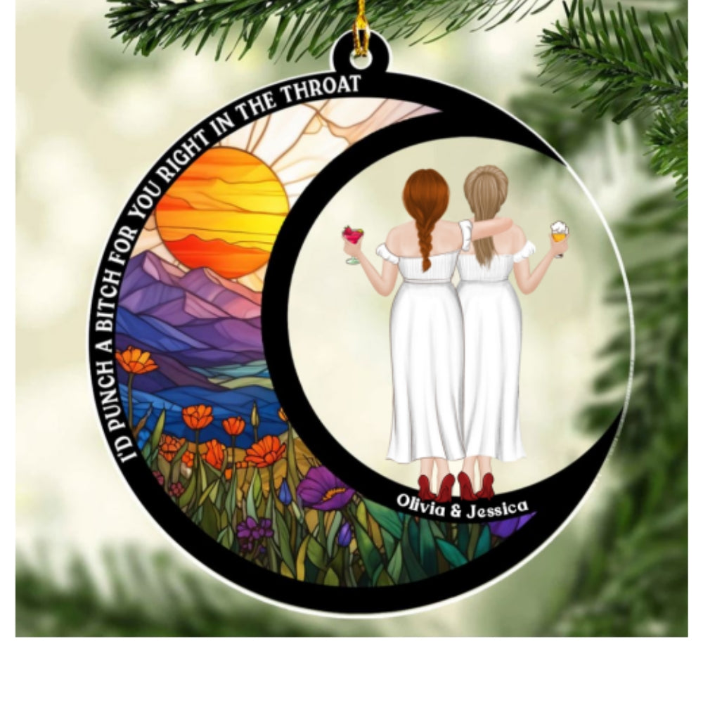 Punch A Bitch For You - Personalized Custom Acrylic Ornament