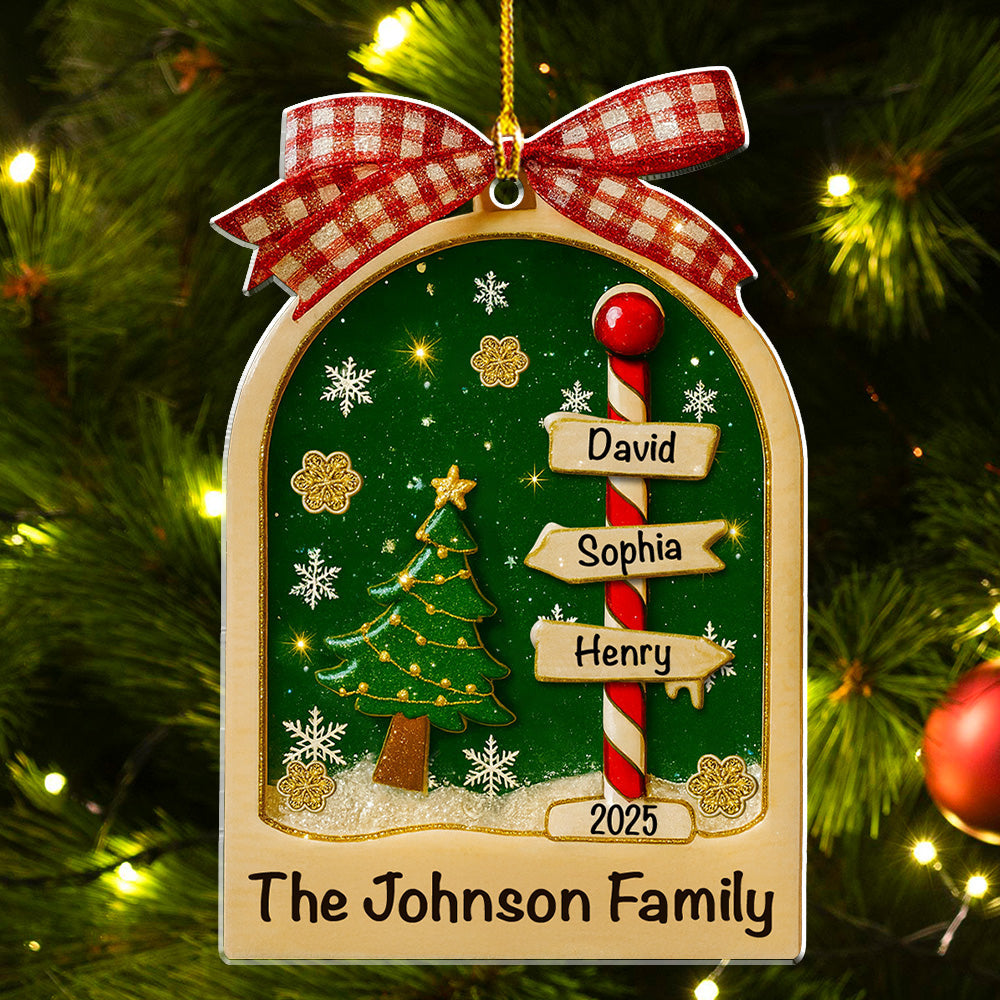 Family Holiday Magic - Personalized Custom Acrylic Ornament