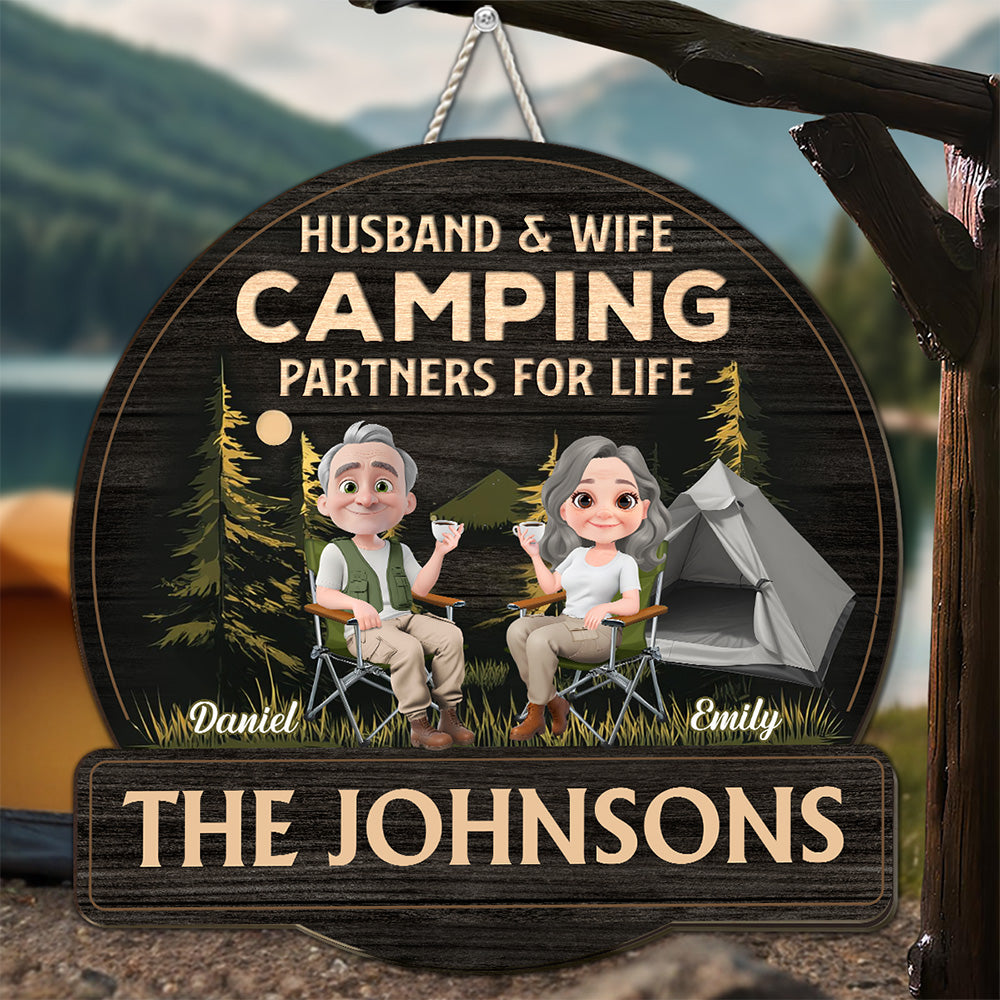 Sit By The Campsite - Personalized Custom Wood Sign