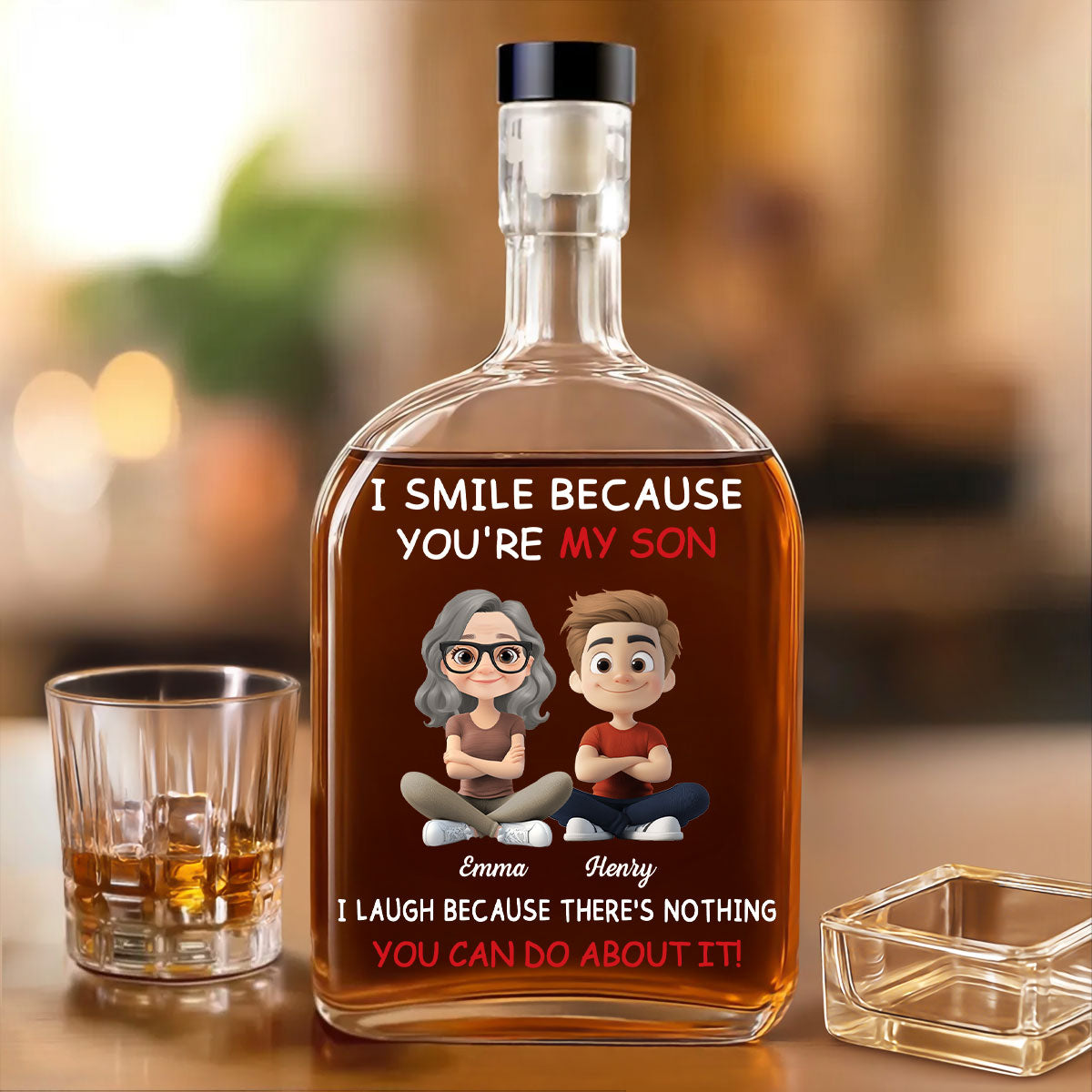 For Son - Personalized Custom Spirits Decanter