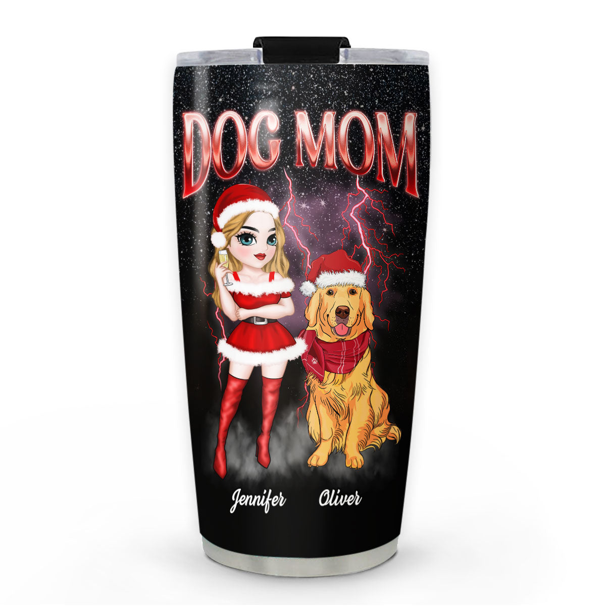 Dog Mom Vintage - Personalized Custom Tumbler