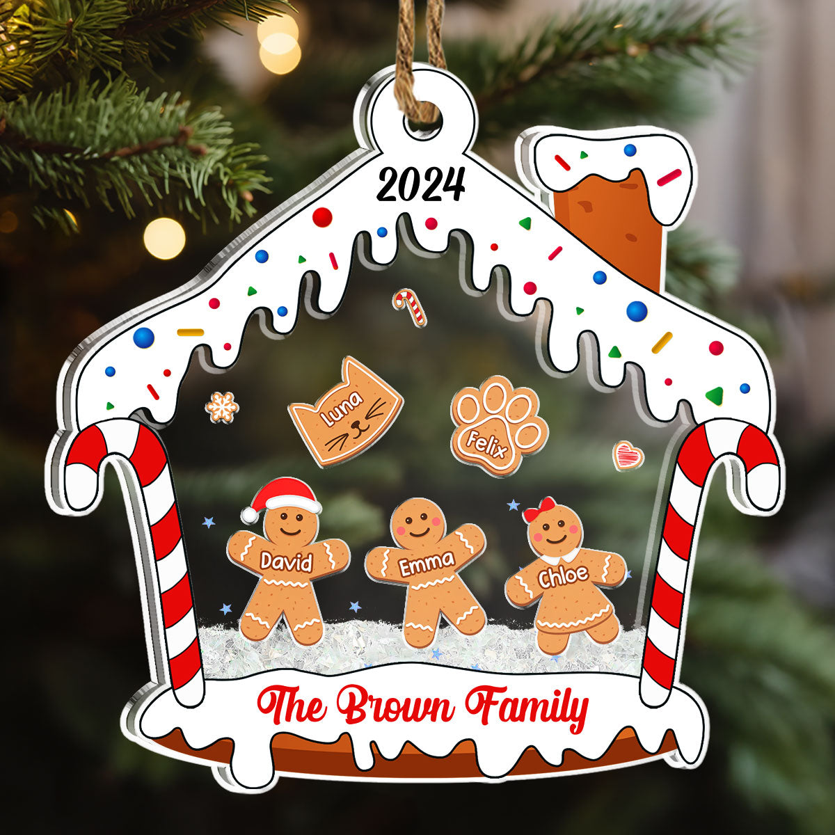 Member Of Family - Personalized Custom Acrylic Shaker Ornament